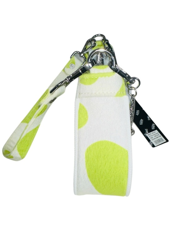 Von Dutch Vegan Pony Hair Lime Green Cow Shoulder Hand Bag with Purple Logo - Picture 8 of 14